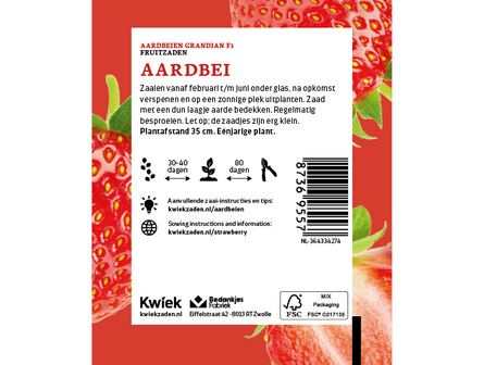 Aardbei zaden -  Kwiek Uitdeel zakjes