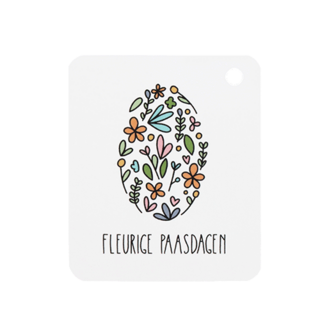 Label - Fleurige paasdagen | 50 x 60 mm