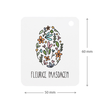 Label - Fleurige paasdagen | 50 x 60 mm