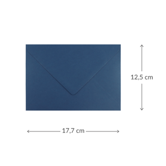 Envelop - Blauw | 177 x 125 mm|Maatgeving