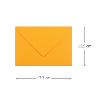 Envelop - Geel | 177 x 125 mm|Maatgeving