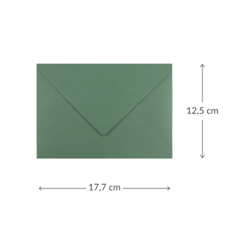 Envelop - Groen | 177 x 125 mm|Maatgeving