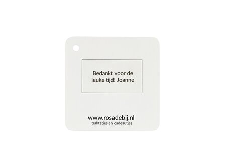 ik ga je missen - kindertraktatie - label achterkant met ruimte voor eigen tekst