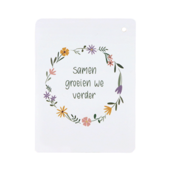 Label - Samen groeien we verder | 60 x 80 mm | Voorkant