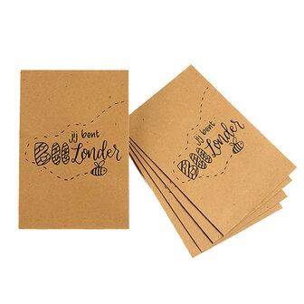 Kraftzakjes 80 x 125 mm met de tekst Jij bent beezonder