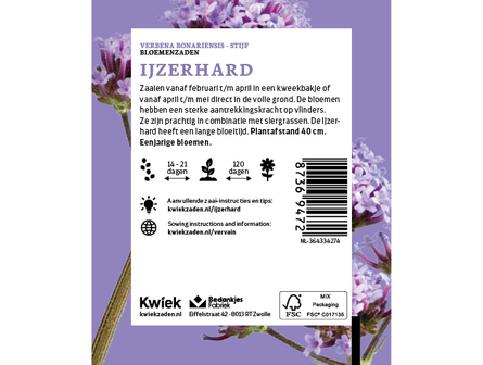 Ijzerhard zaden -  Kwiek Uitdeel zakjes (op = op)
