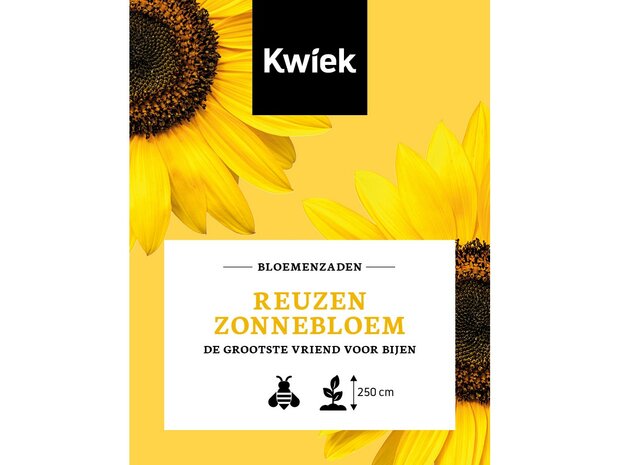 Reuzen zonnebloemenzaden  -  KWIEK Uitdeel zakjes