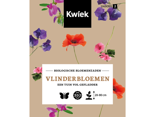 Biologische vlinderbloemen zaden -  Kwiek Uitdeel zakjes