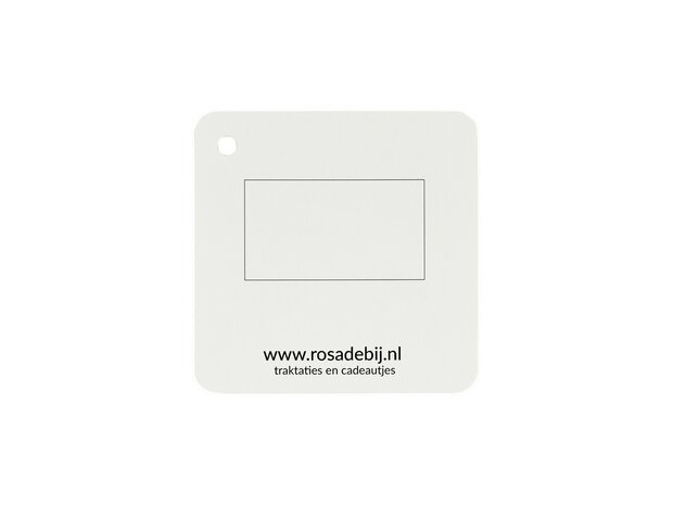 Bedankt lieve juf - label achterkant