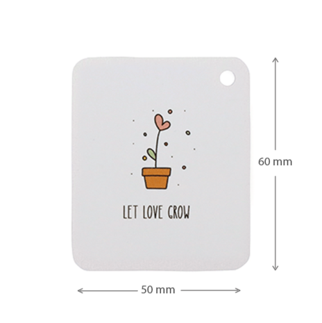 Label - Let love grow | 50 x 60 mm