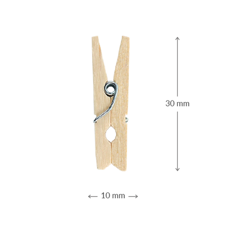 Mini wasknijper | 30 x 10 mm 