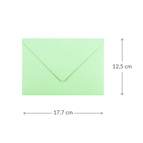 Envelop - Mint | 177 x 125 mm|Maatgeving