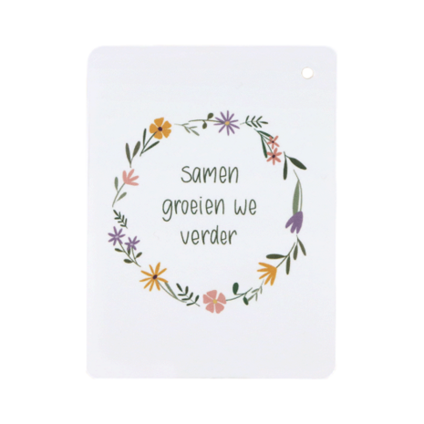 Label - Samen groeien we verder | 60 x 80 mm | Voorkant