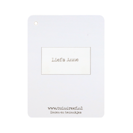 Label - Een bloeiend nieuwjaar | 60 x 80 mm | Achterkant met eigen tekst